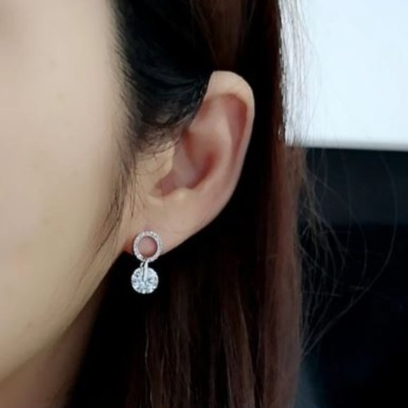 ❤️Dainty Fashion Small Circle Delicate Rose Gold Earrings For Women, F113 - Picture 7 of 9